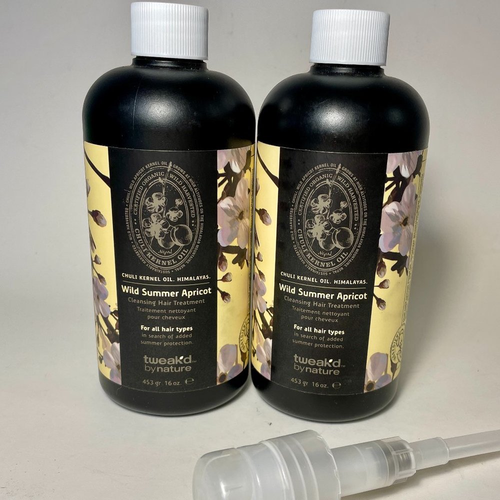 LOT of 2 Tweak'd By Nature Cleansing Hair Treatment Wild Summer Apricot 16 oz e